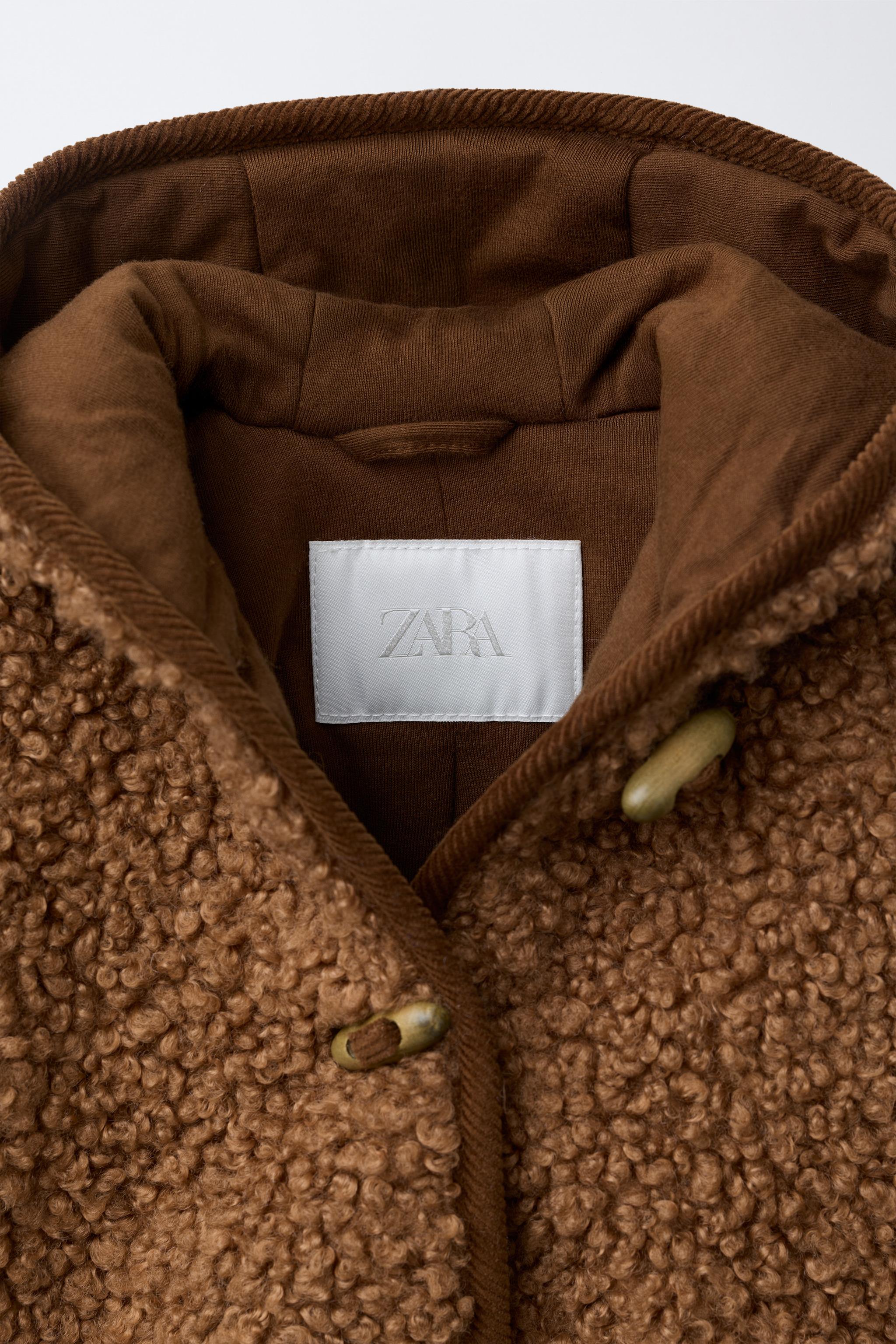 FAUX SHEARLING JACKET WITH FIREMAN CLASP